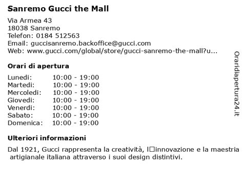 ᐅ Orari di apertura „Gucci“ 